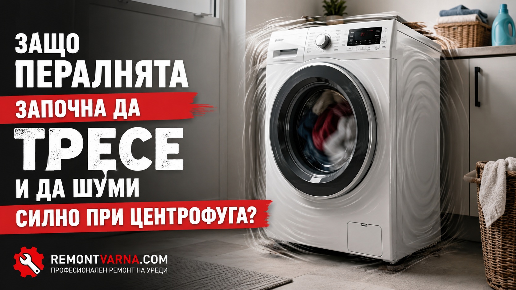 Защо пералнята започна да тресе и да шуми силно при центрофуга?